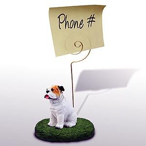 Bulldog Note Holder (White)