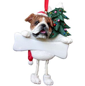 Bulldog Christmas Tree Ornament - Personalize