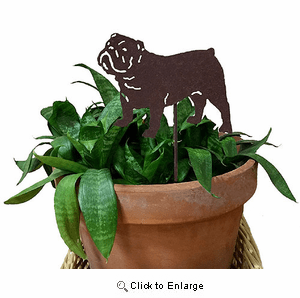Bulldog Plant Stake
