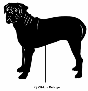 Bullmastiff Garden Stake