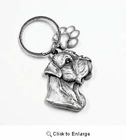 Bullmastiff Keychain Pewter