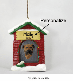 Bullmastiff Personalized Dog House Christmas Ornament
