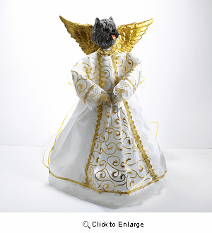 Cairn Terrier Angel Christmas Tree Topper