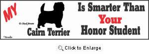 Cairn Terrier Bumper Sticker Honor Student