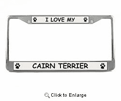 Cairn Terrier License Plate Frame