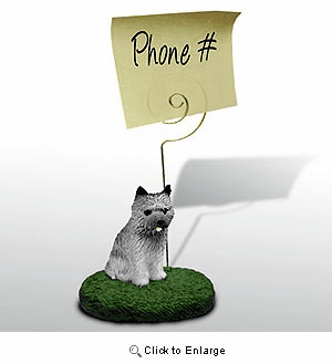 Cairn Terrier Note Holder (Gray)