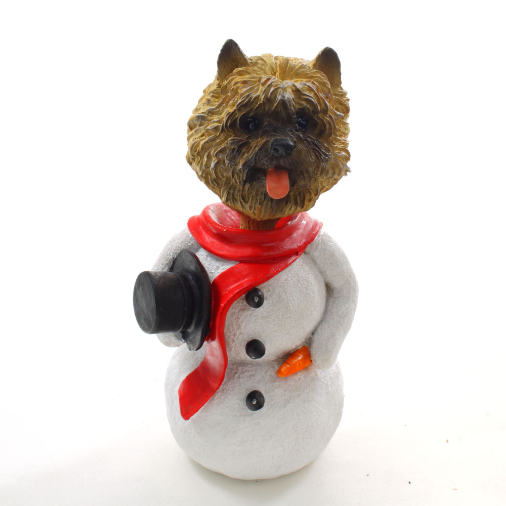 Cairn Terrier Snowman Christmas Decoration