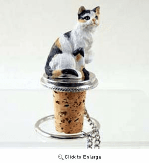 Calico Cat Bottle Stopper