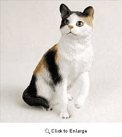 Calico Cat Figurine 3.75"