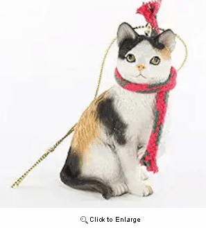 Calico Cat (Large) Ornament 2.25"