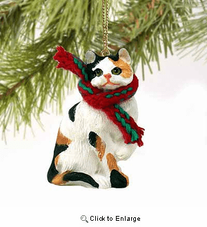 Calico Cat (Tiny One) Christmas Ornament Calico Shorthaired 2"