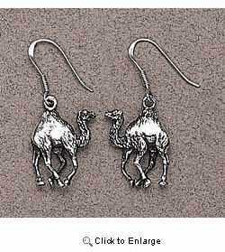 Camel Earrings Sterling Silver