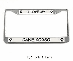 Cane Corso License Plate Frame