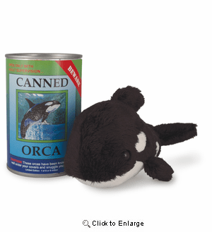 "Canned Critter" Whale Plush 