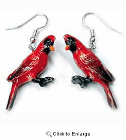 Cardinal Earrings True to Life
