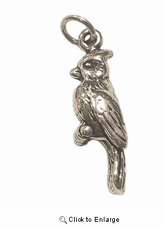 Cardinal Sterling Silver Charm