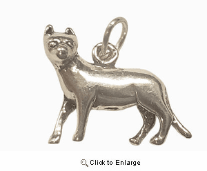 Cat Sterling Silver Charm