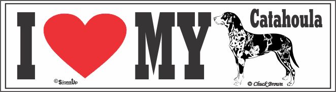 Catahoula Leopard Dog Bumper Sticker I Love My