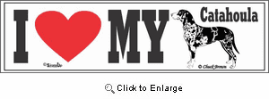 Catahoula Leopard Dog Bumper Sticker I Love My