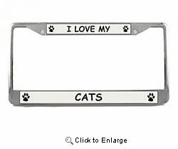 Cats License Plate Frame