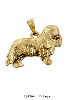 Cavalier King Charles 24K Gold Plated Pendant