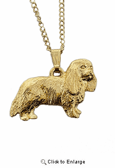 Cavalier King Charles 24K Gold Plated Pendant with Necklace