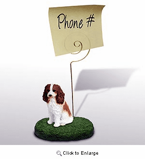 Cavalier King Charles Note Holder (Brown & White)