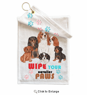 Cavalier King Charles Spaniel Paw Wipe Towel