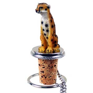 Cheetah Bottle Stopper