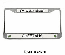 Cheetah License Plate Frame