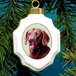 Chesapeake Bay Retriever Christmas Ornament Porcelain