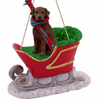 Chesapeake Bay Retriever Sleigh Ride Christmas Ornament