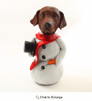 Chesapeake Bay Retriever Snowman Christmas Decoration
