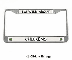 Chicken License Plate Frame