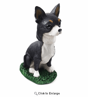 Chihuahua Bobblhead Black-White