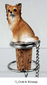 Chihuahua Bottle Stopper (Long Haired)