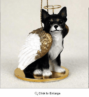 Chihuahua Christmas Orament Angel B & W