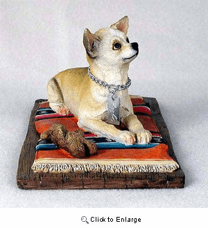 Chihuahua Figurine White-Tan MyDog