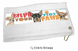 Chihuahua Paw Wipe Towel