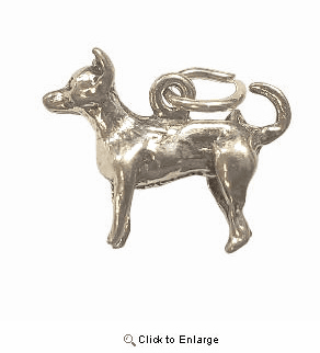 Chihuahua Sterling Silver Charm