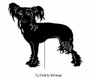Chinese Crested Garden Stake