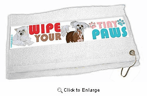 Chinese Crested Paw Wipe Towel