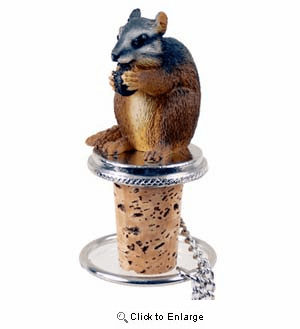 Chipmunk Bottle Stopper