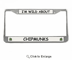 Chipmunk License Plate Frame