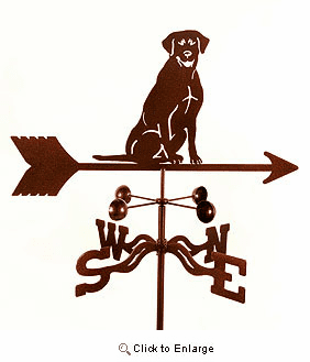 Chocolate Lab Weathervane