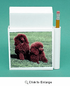 Chocolate Poodle Hold-a-Note