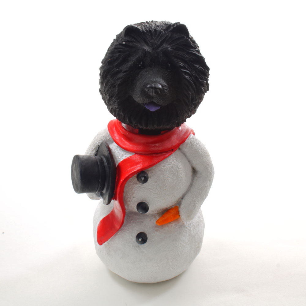 Chow Chow Black Snowman Christmas Decoration