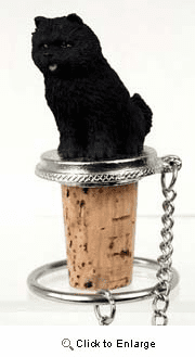 Chow Chow Bottle Stopper (Black)