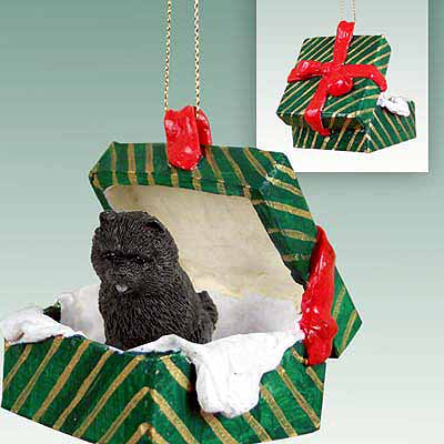 Chow Chow Gift Box Christmas Ornament Black