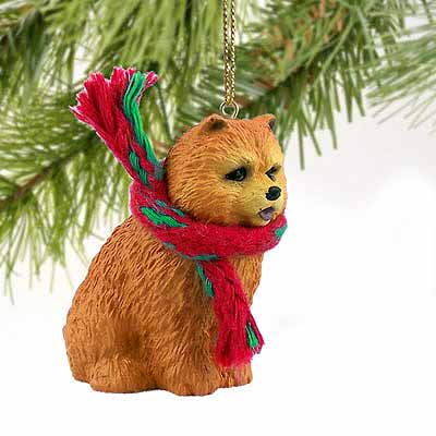 Chow Chow Tiny One Christmas Ornament Red